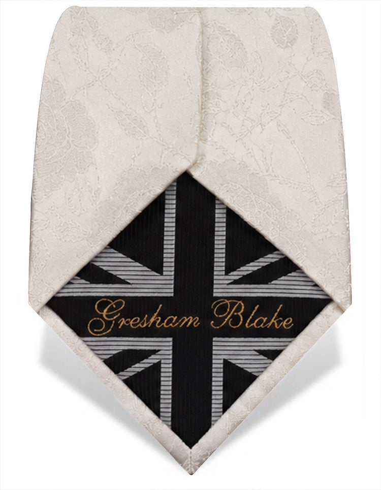 Ivory Rose Silk Tie