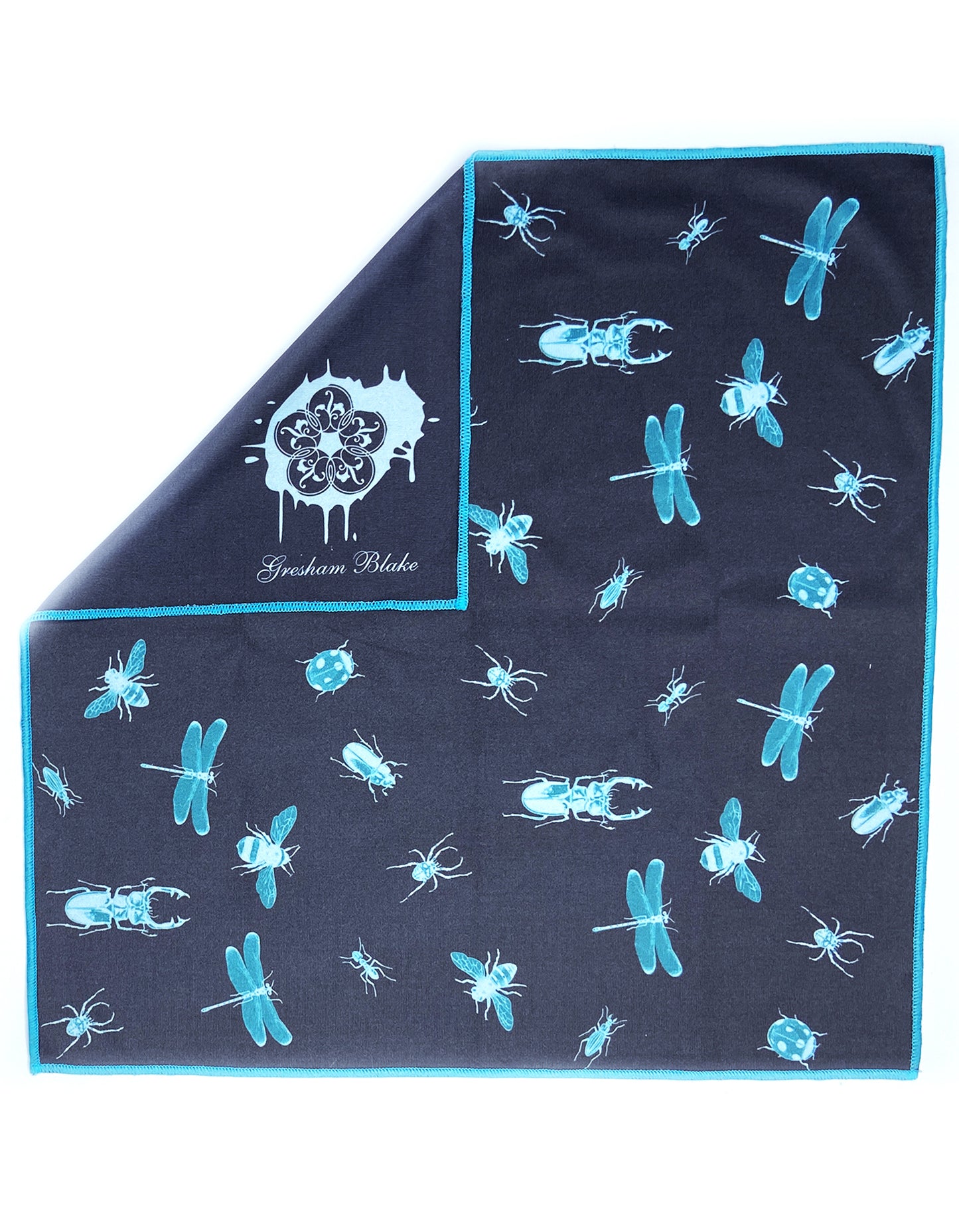 microfiber black pocket square