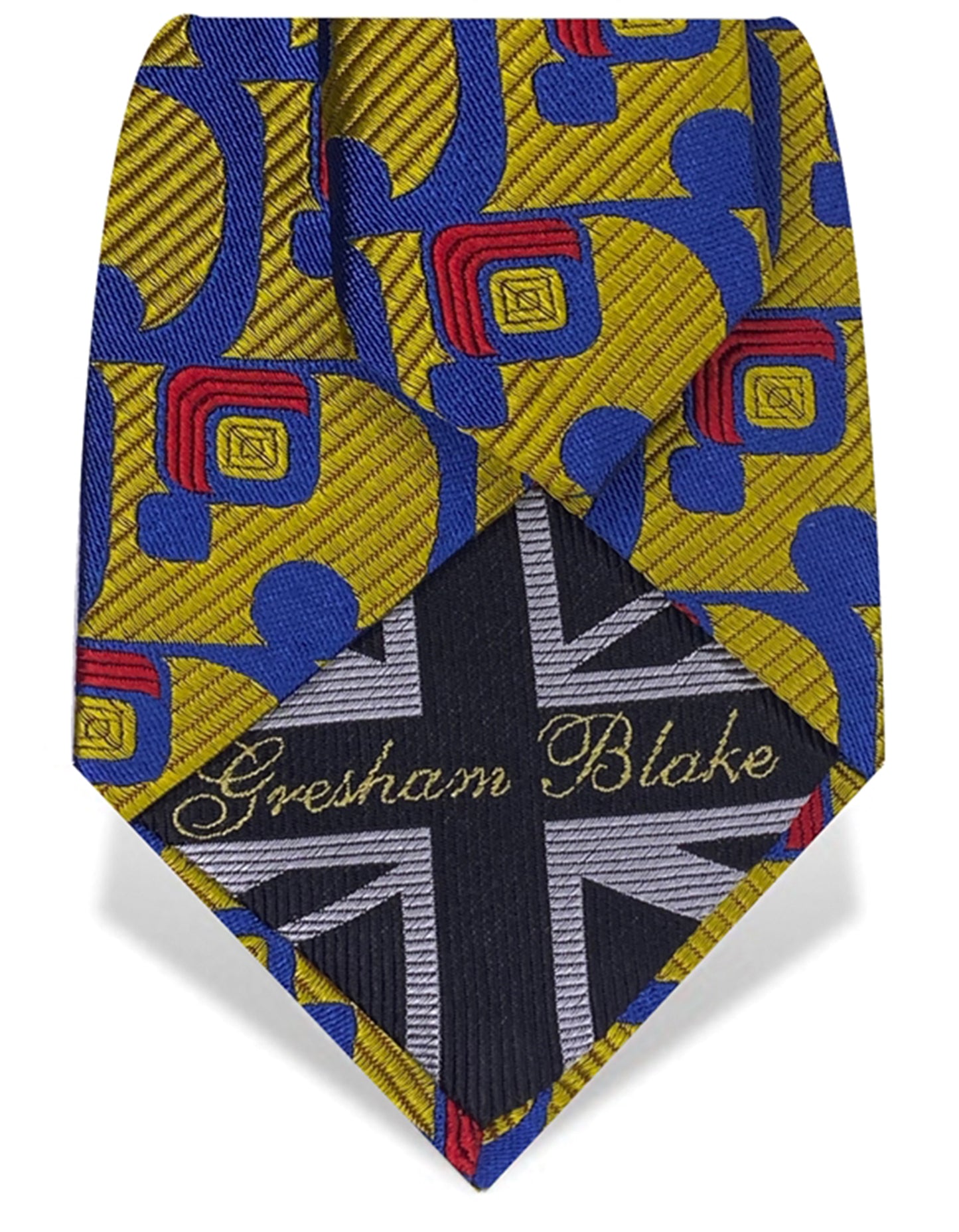 yellow blue feel tie