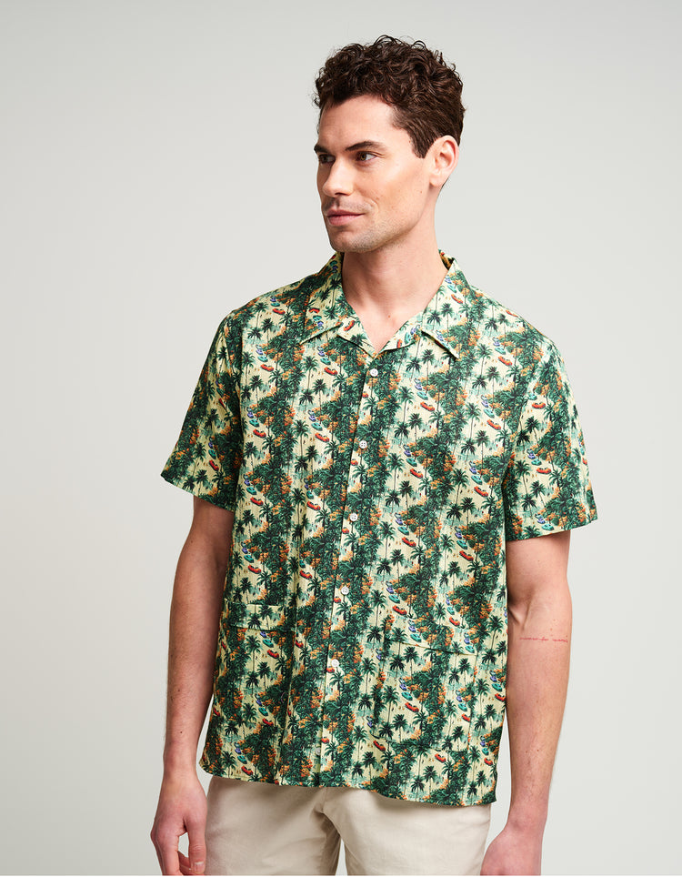 Cuban Jungle Jacquard Bowling Shirt