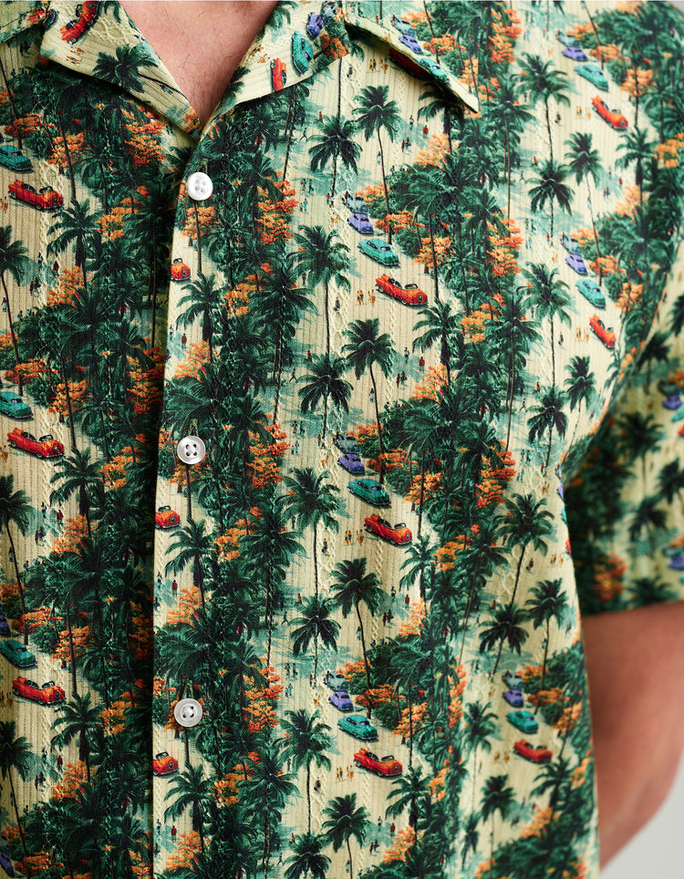 Cuban Jungle Jacquard Bowling Shirt