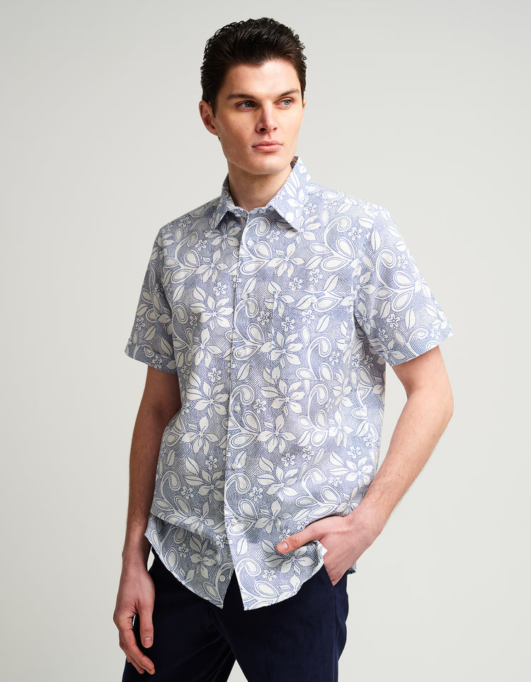 Blue Dot to Dot Short Sleeve Shirt