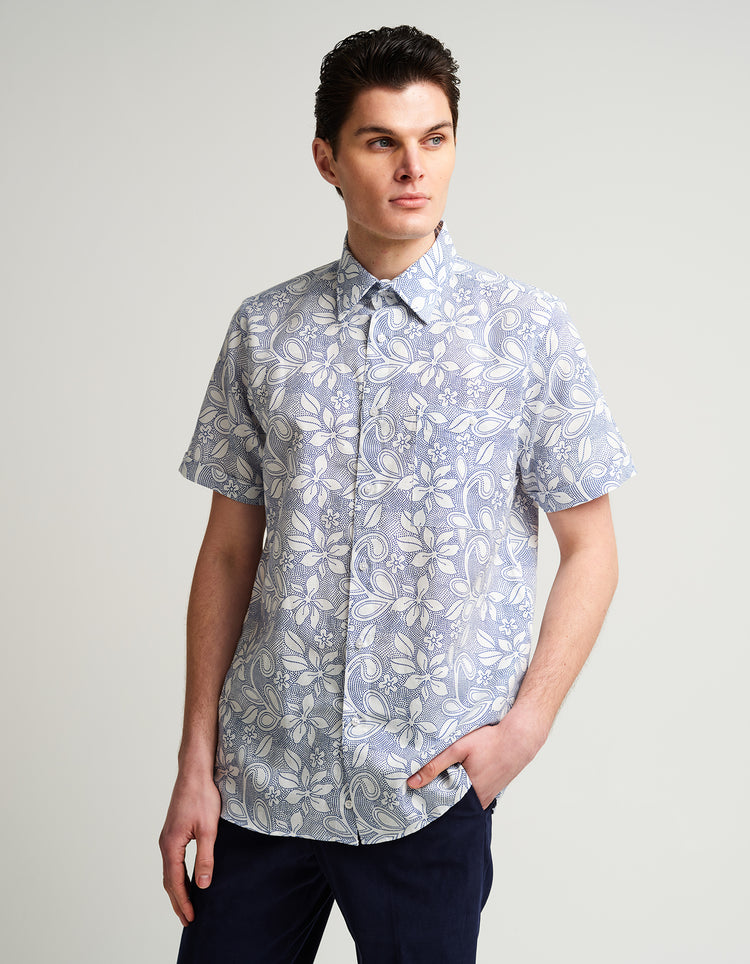 Blue Dot to Dot Short Sleeve Shirt