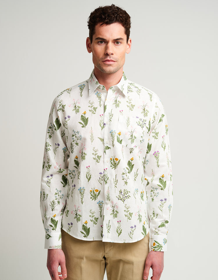 Wild Flowers Linen Shirt