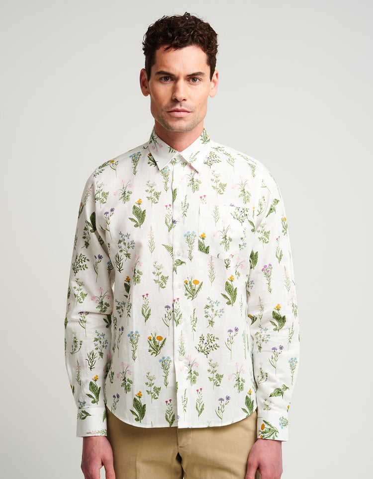 Wild Flowers Linen Shirt