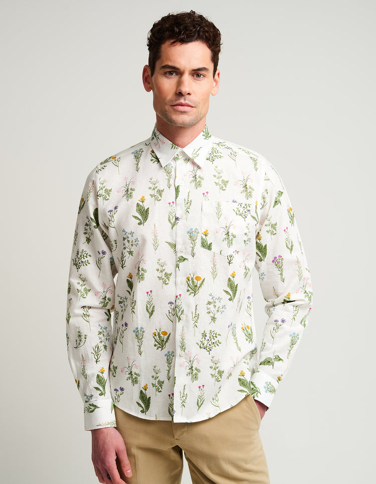 Wild Flowers Linen Shirt