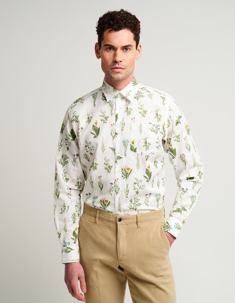 Wild Flowers Linen Shirt