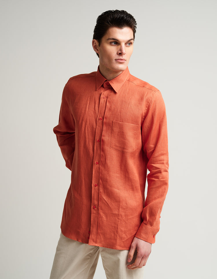 Wild Salmon Linen Shirt