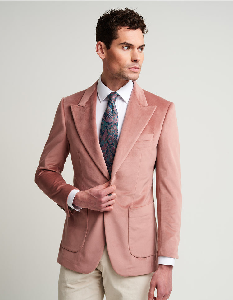 Dusty Pink Velvet Jacket