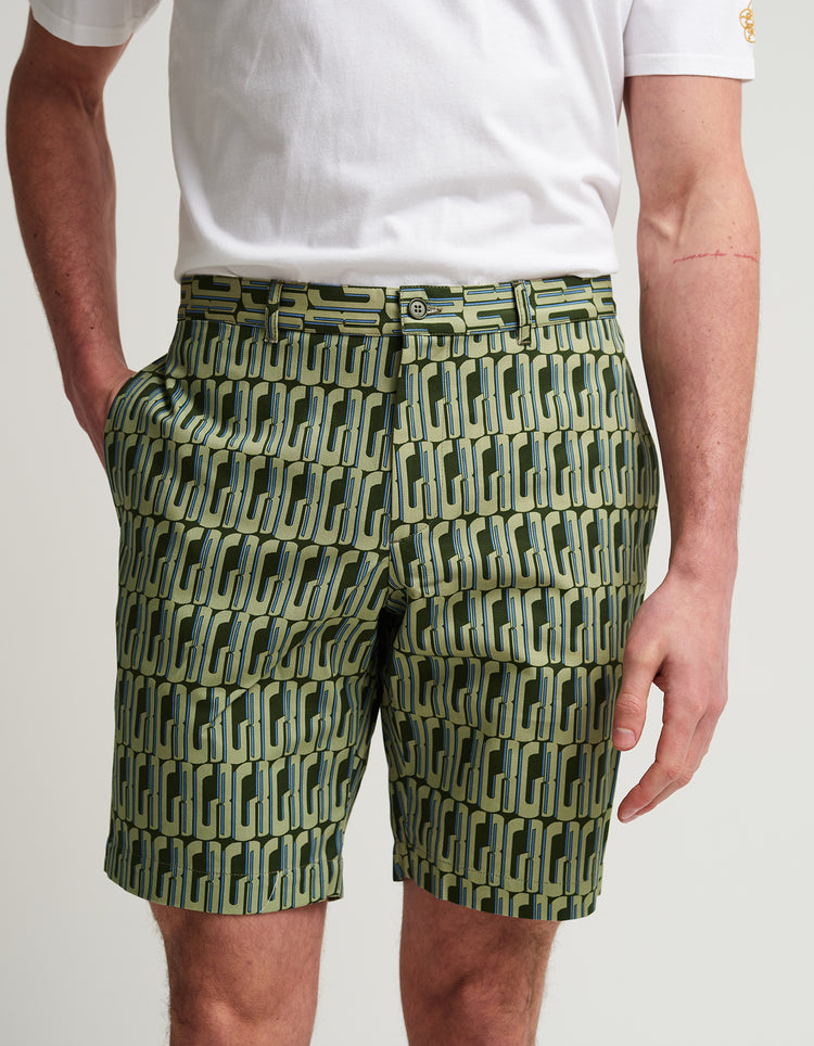 Graphic GB Green Shorts