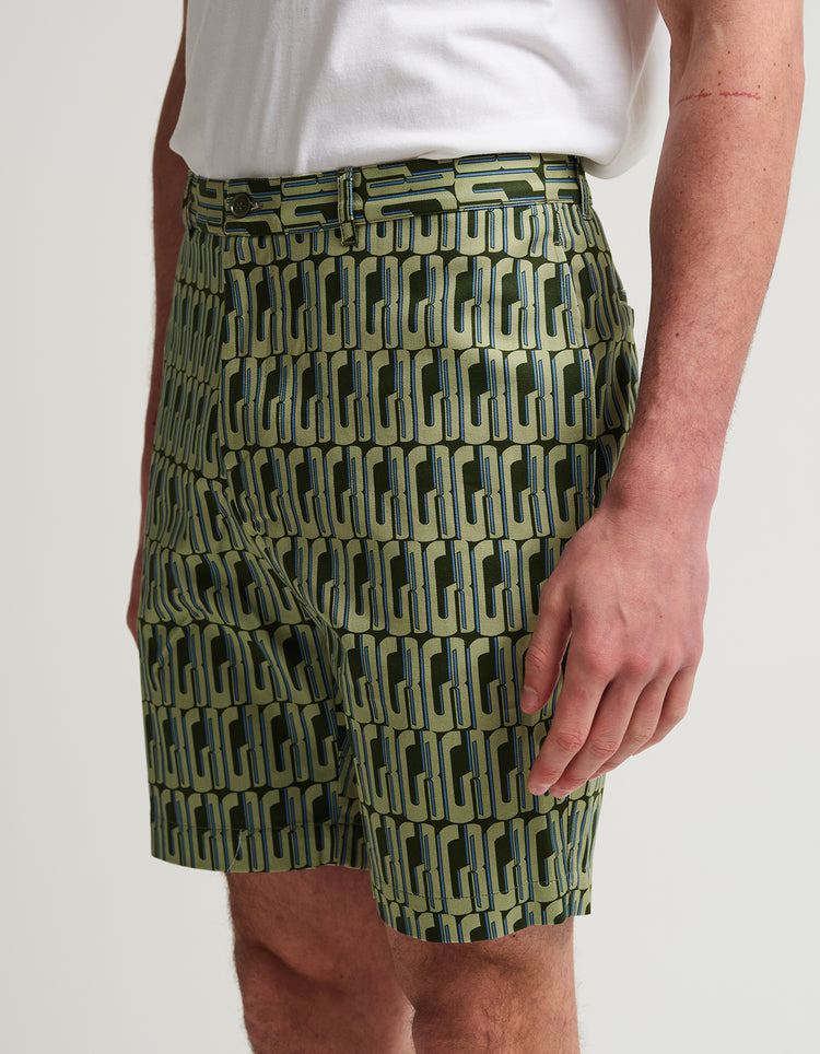 Graphic GB Green Shorts