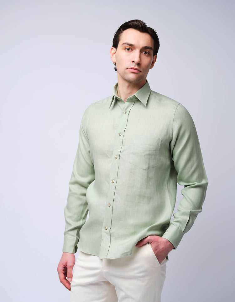 Sage Linen Shirt