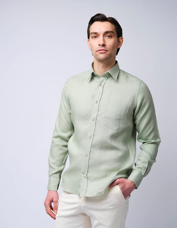 Sage Linen Shirt