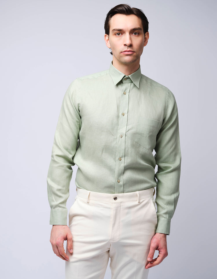 Sage Linen Shirt