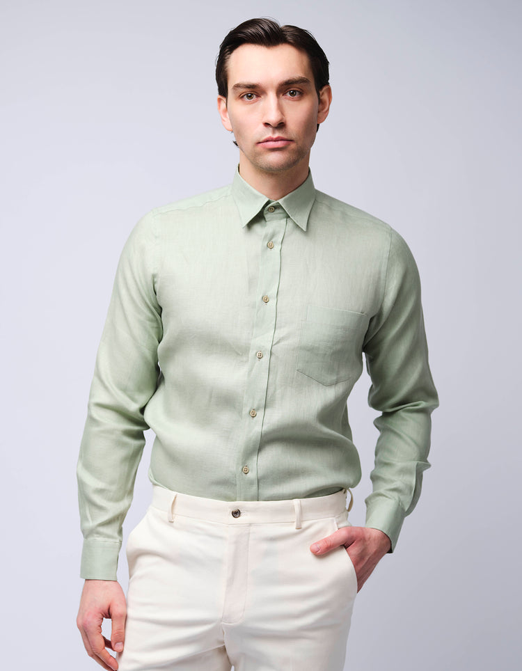 Sage Linen Shirt