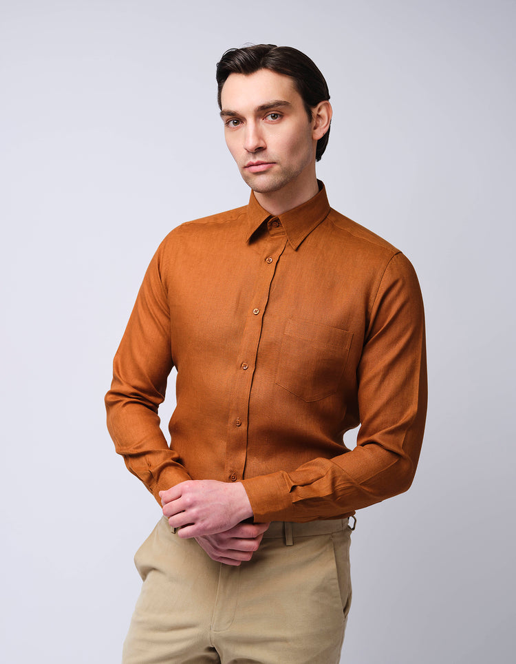 Rust Linen Shirt
