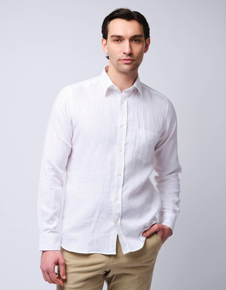 White Linen Shirt