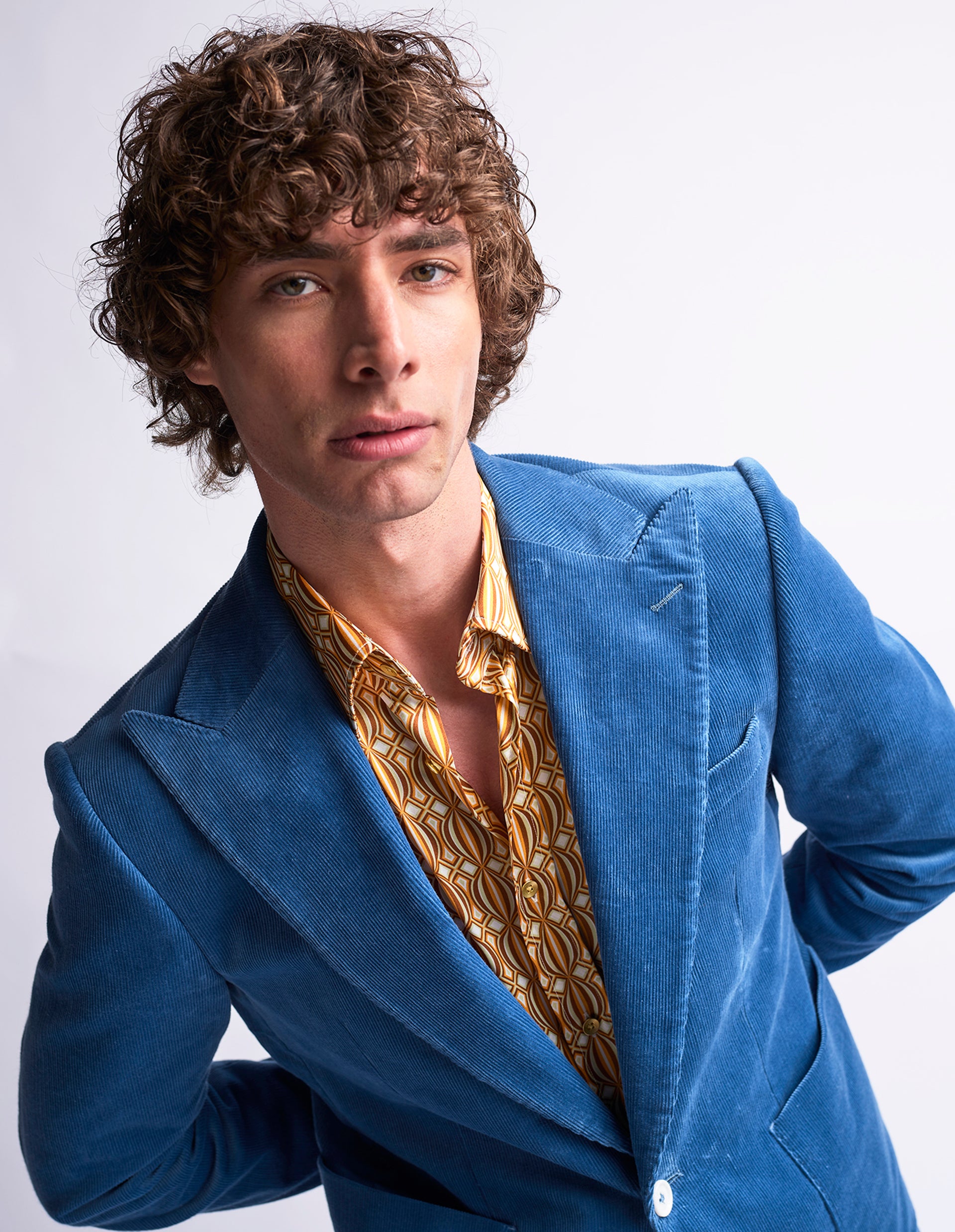 Shop Blue Corduroy 2 Piece Suit GOLD COLLECTION | Gresham Blake ...