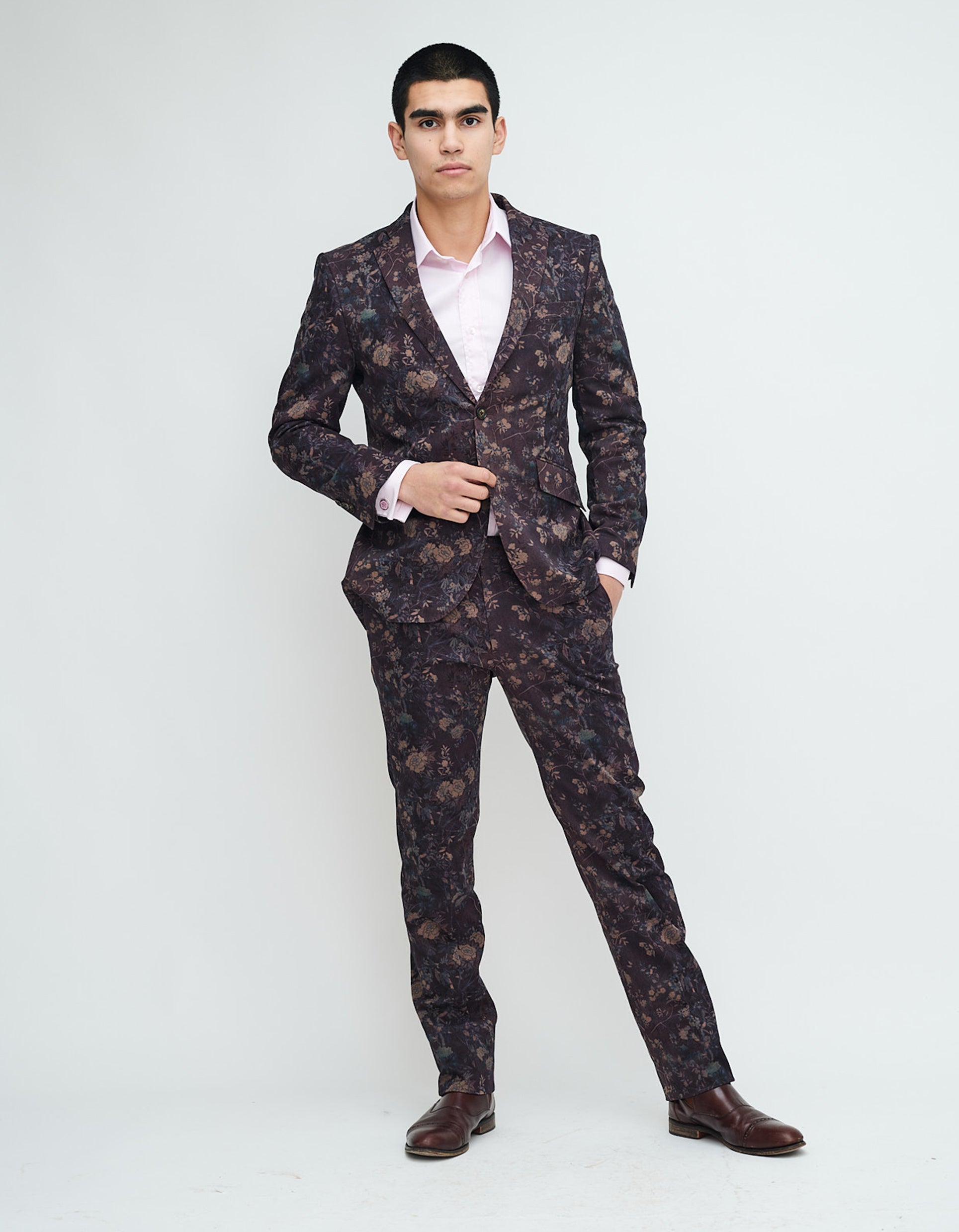 Gold hotsell floral suit