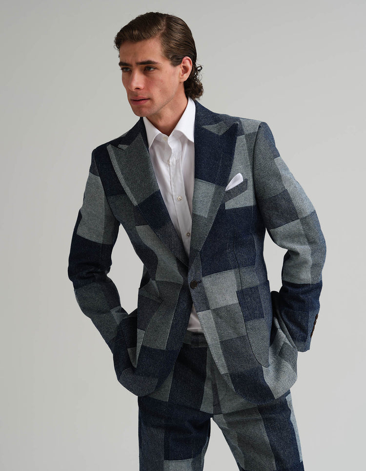 Denim Check Suit