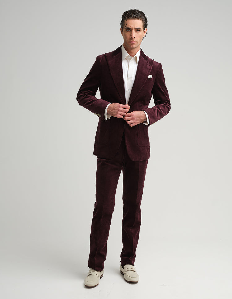 Aubergine Corduroy Suit