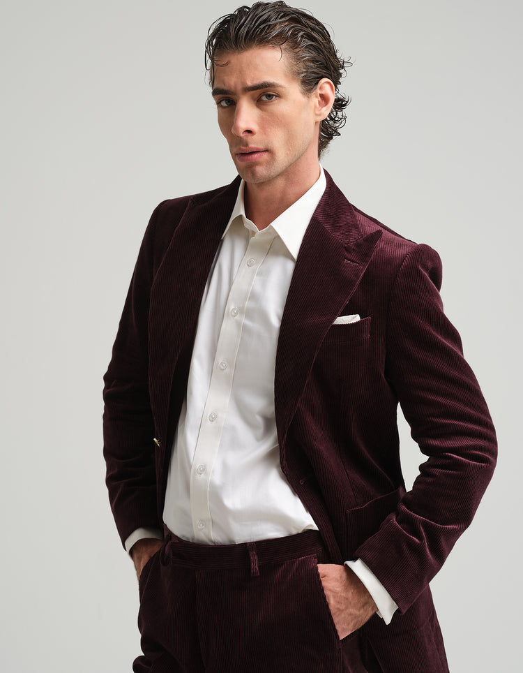 Aubergine Corduroy 2-Piece GOLD COLLECTION