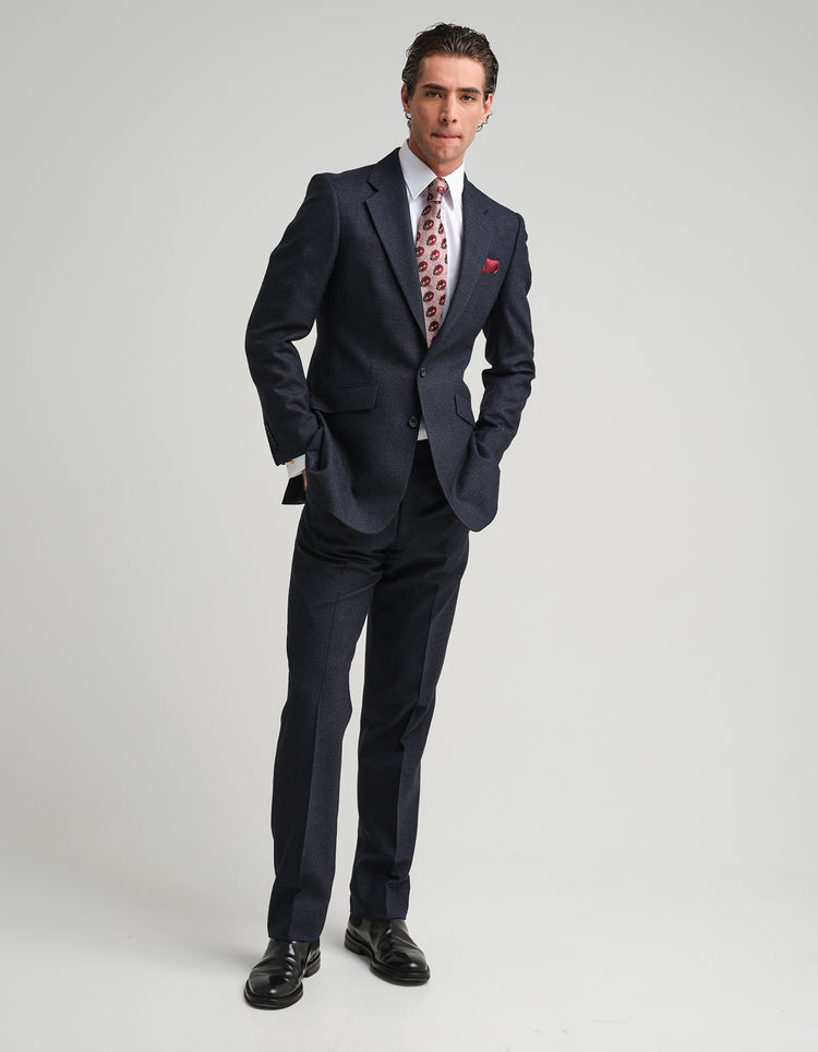 Navy Houndstooth Suit