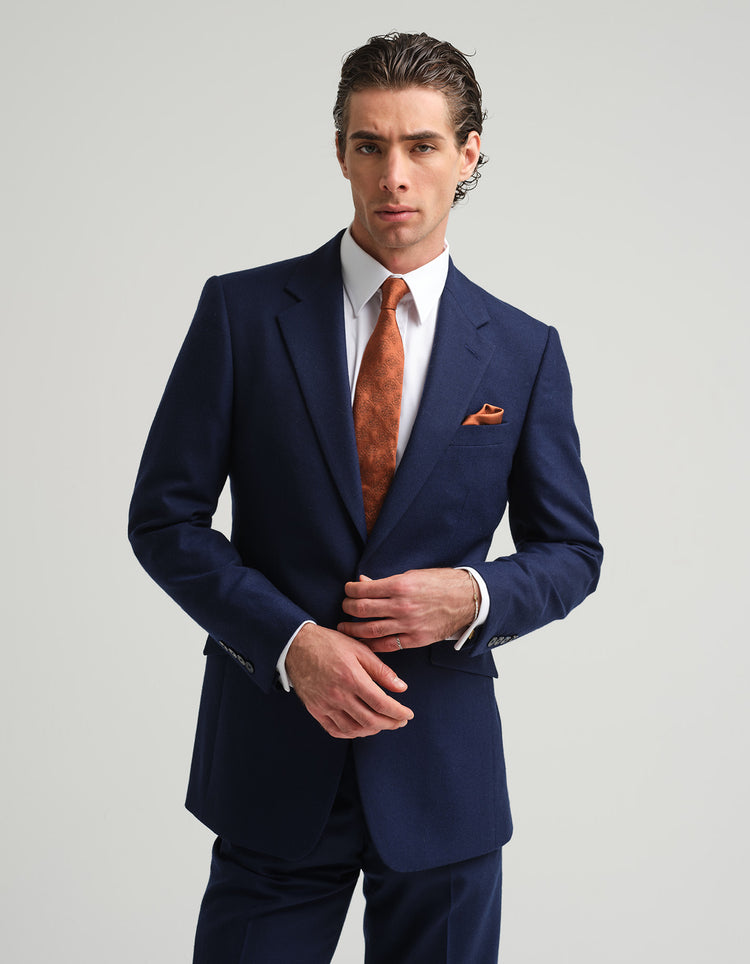 Bright Blue Twill 2 Piece Suit