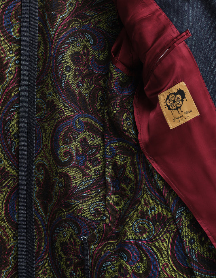 Indigo Denim & Paisley Jacket