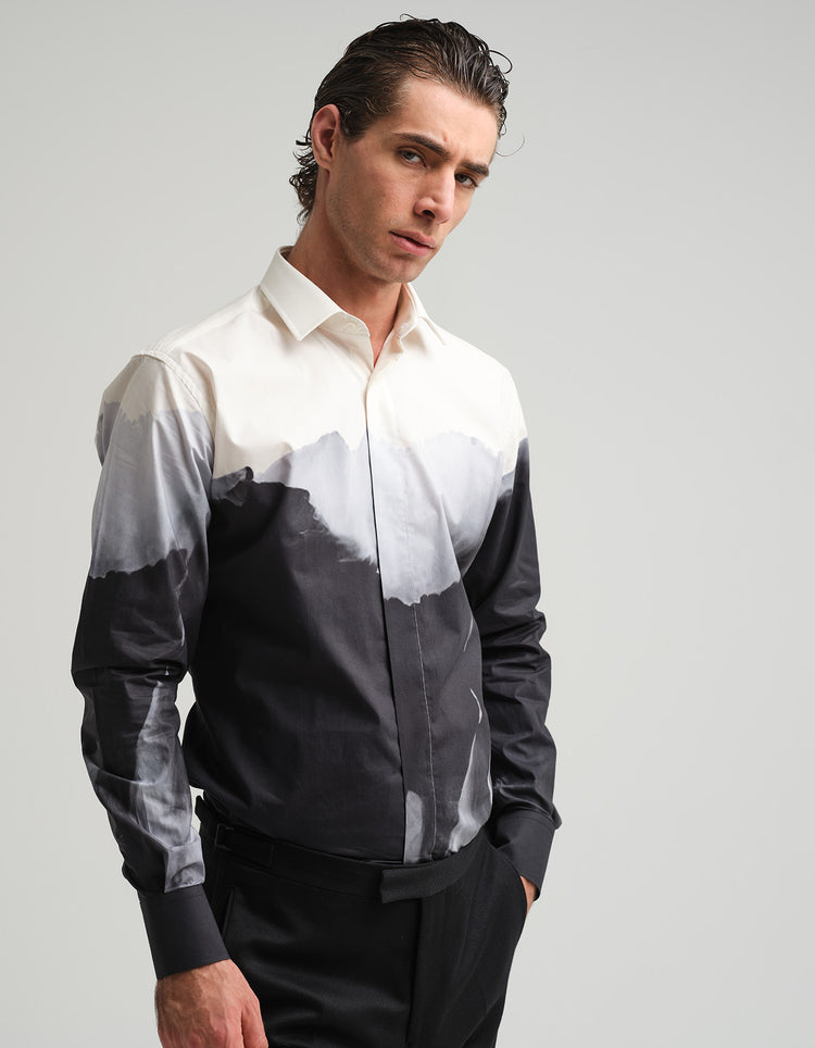 Dip Dye Monochrome Shirt