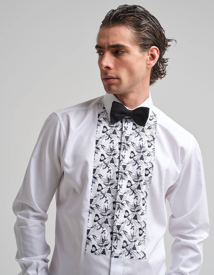 Floral Bib Dress Shirt