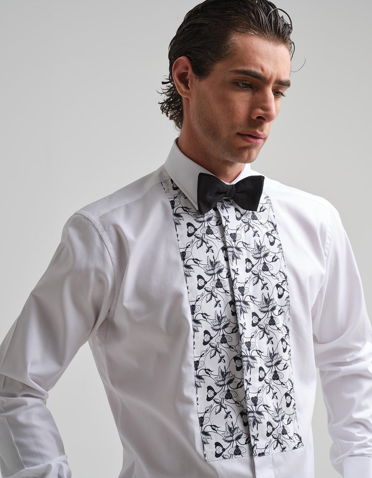 Floral Bib Dress Shirt