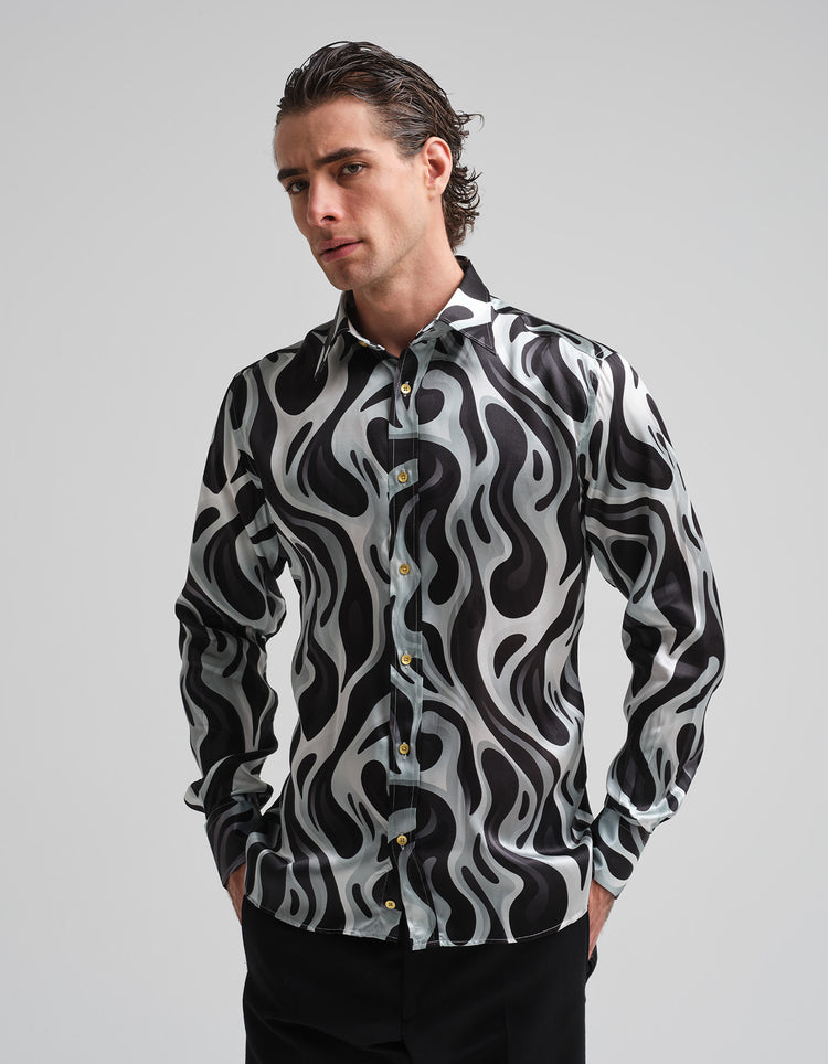 Zebra Silk Shirt