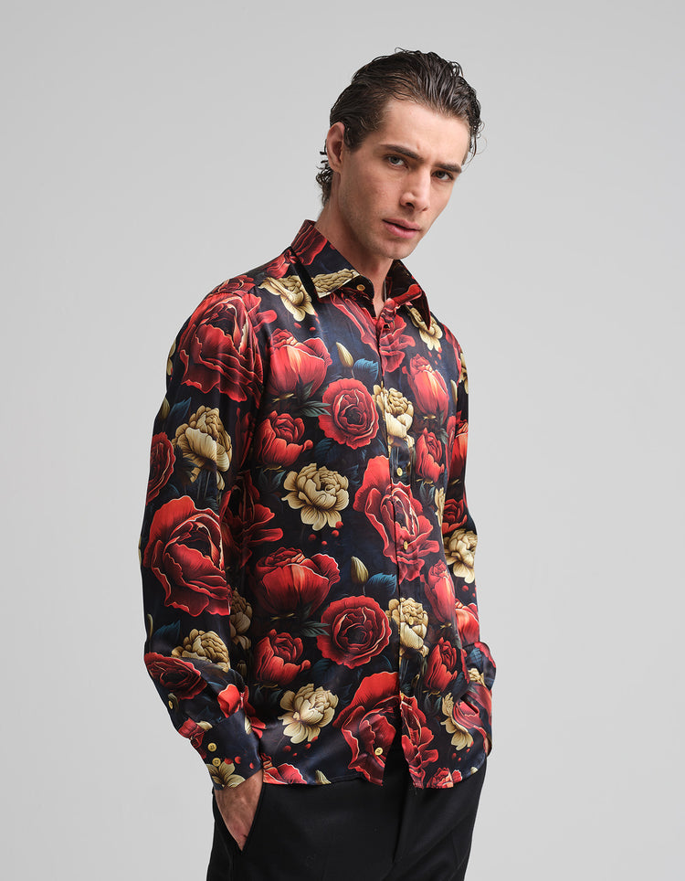 Rose Silk Shirt