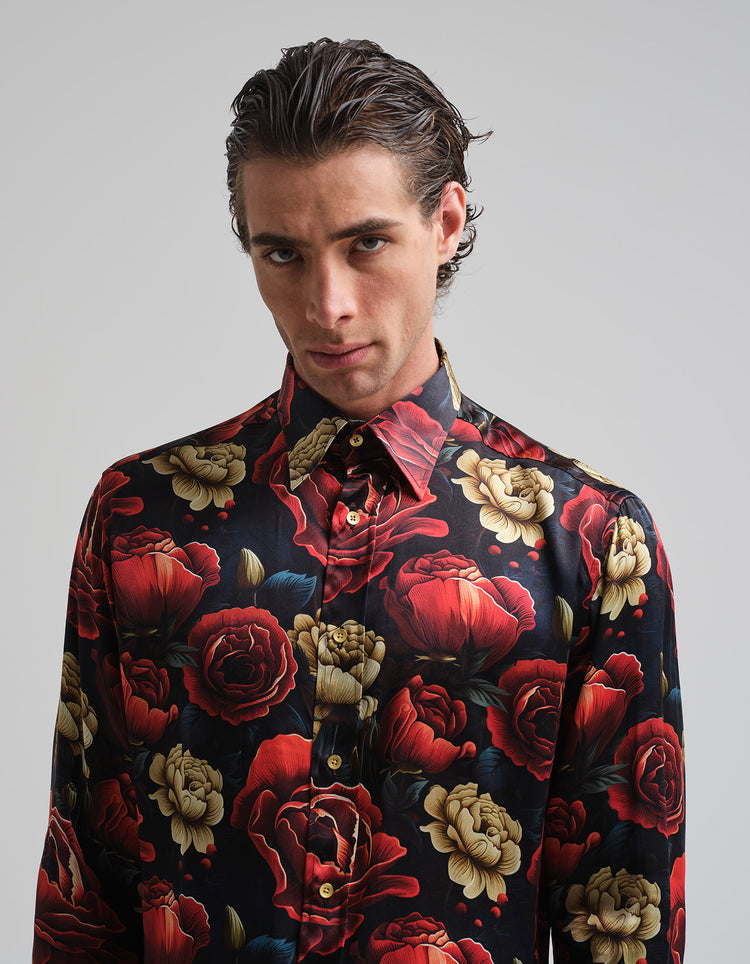 Rose Silk Shirt