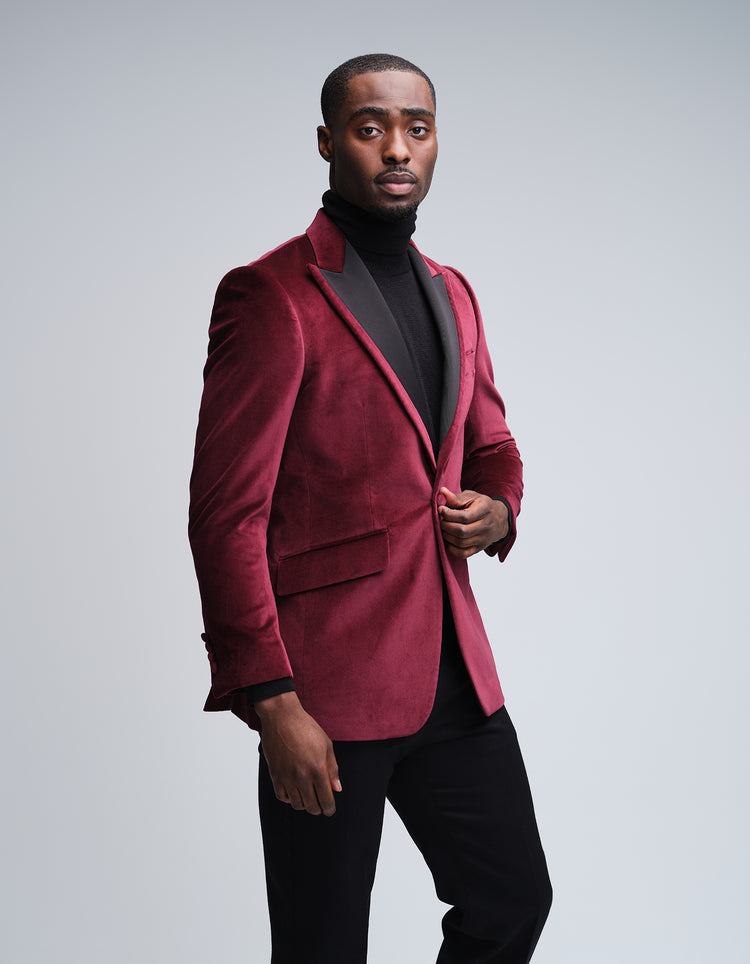 Burgundy Velvet Jacket