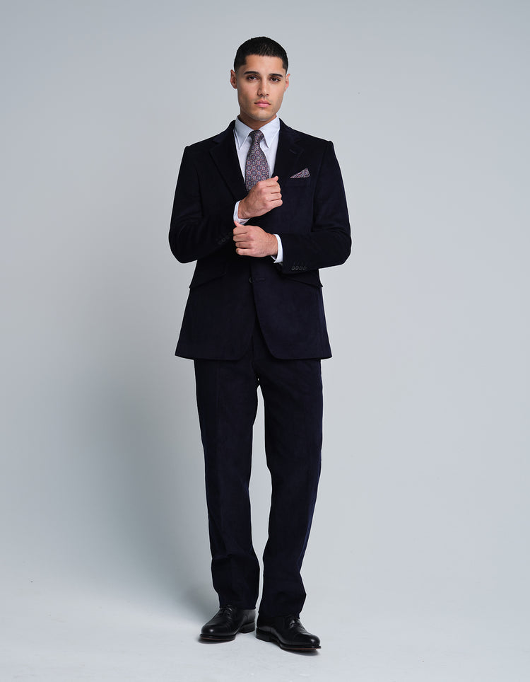 Dark Navy Needlecord Suit