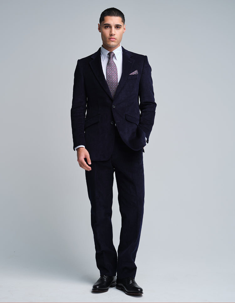 Dark Navy Needlecord Suit