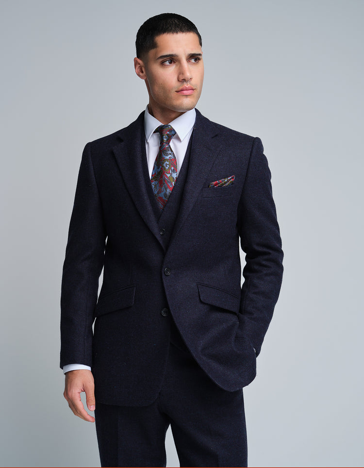 Navy Tweed Suit