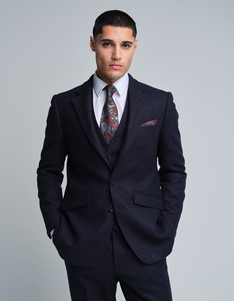Navy Tweed Suit