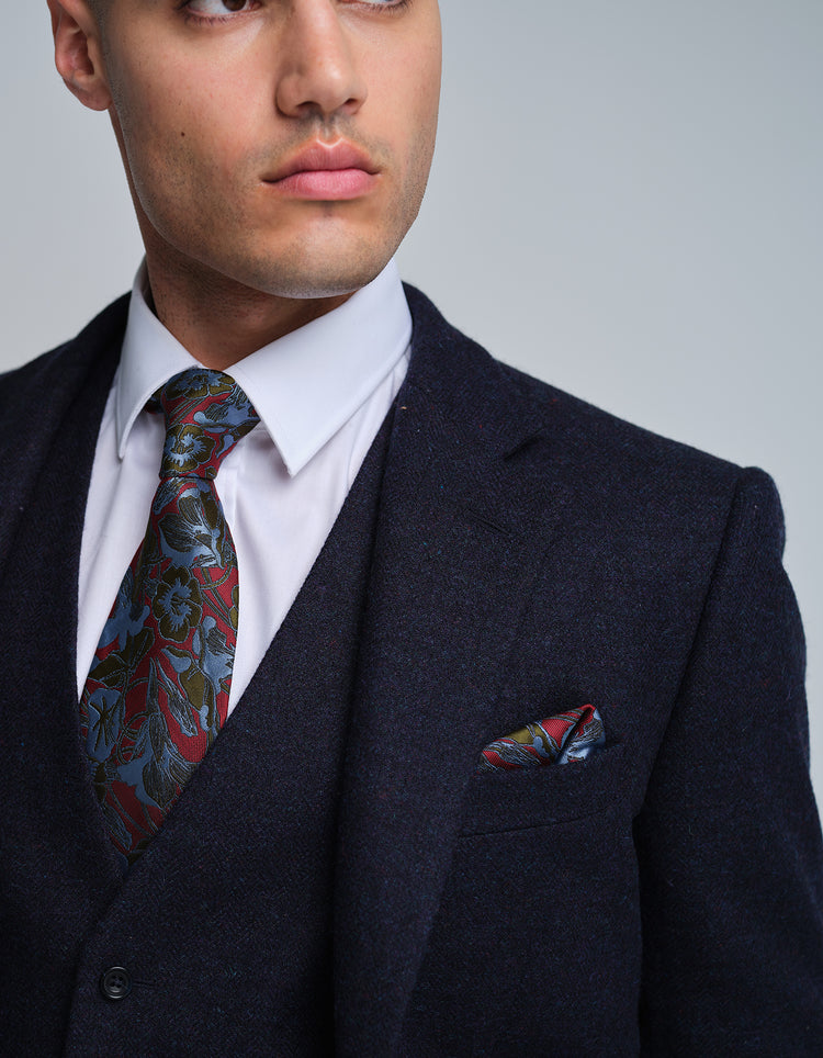 Navy Tweed Suit