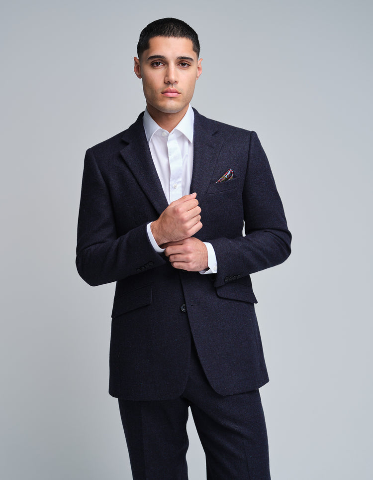 Navy Tweed Suit