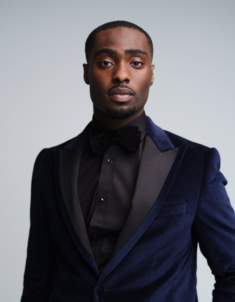 Navy Velvet Jacket