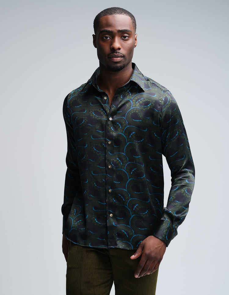 Midnight Snakes Silk Shirt