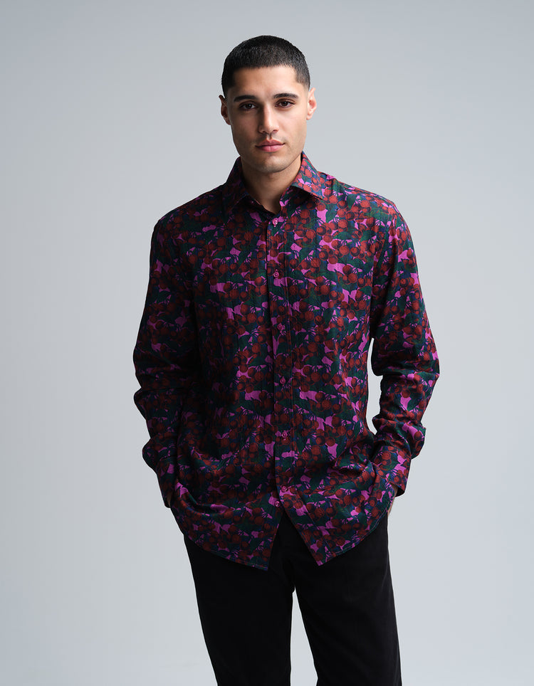 Camisa de cerezas rosas