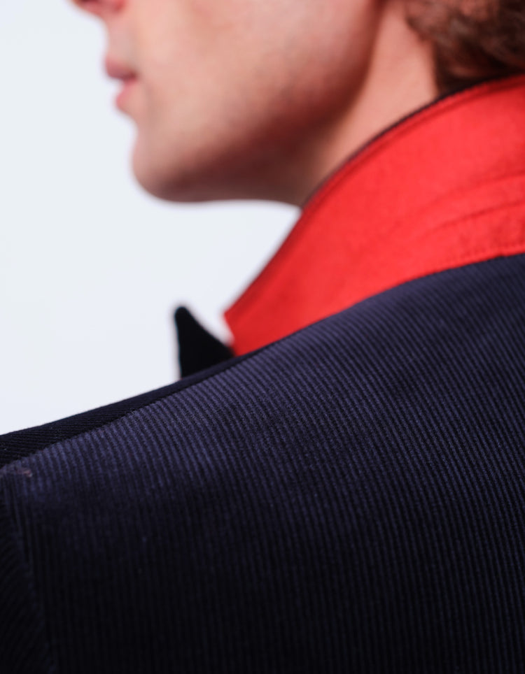 Navy Corduroy Double Breasted Suit