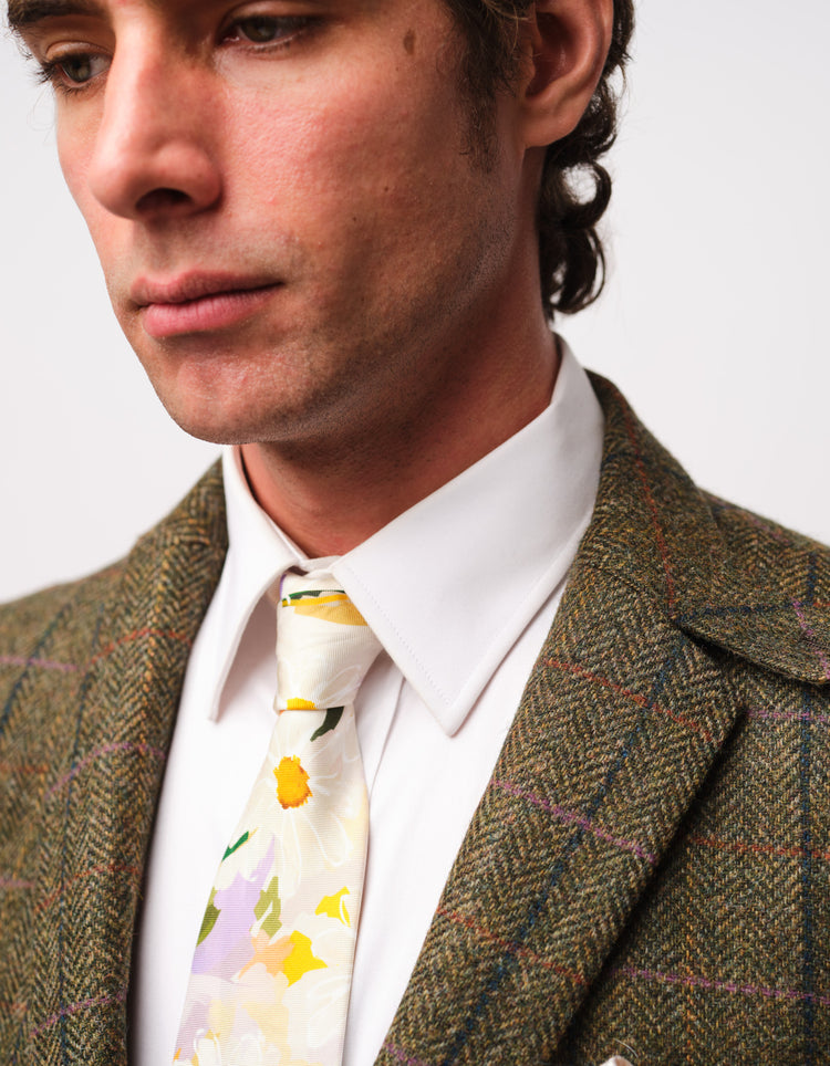 Green Herringbone Tweed Jacket