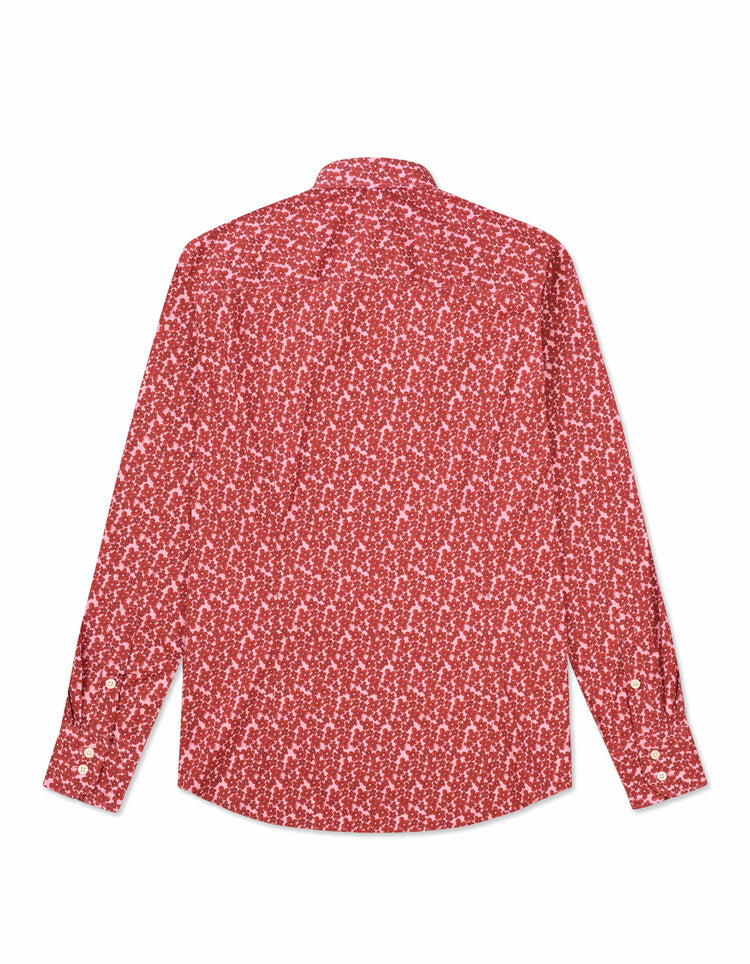 Pink & Red Small Flower Shirt