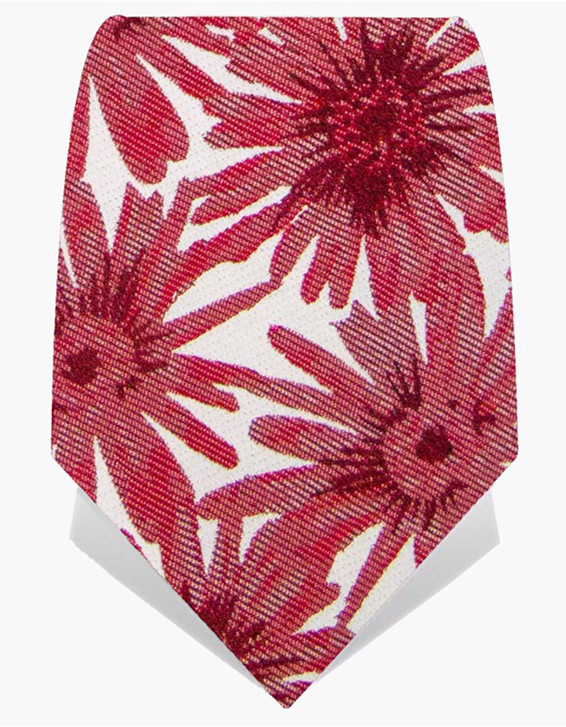 red and white flower tie