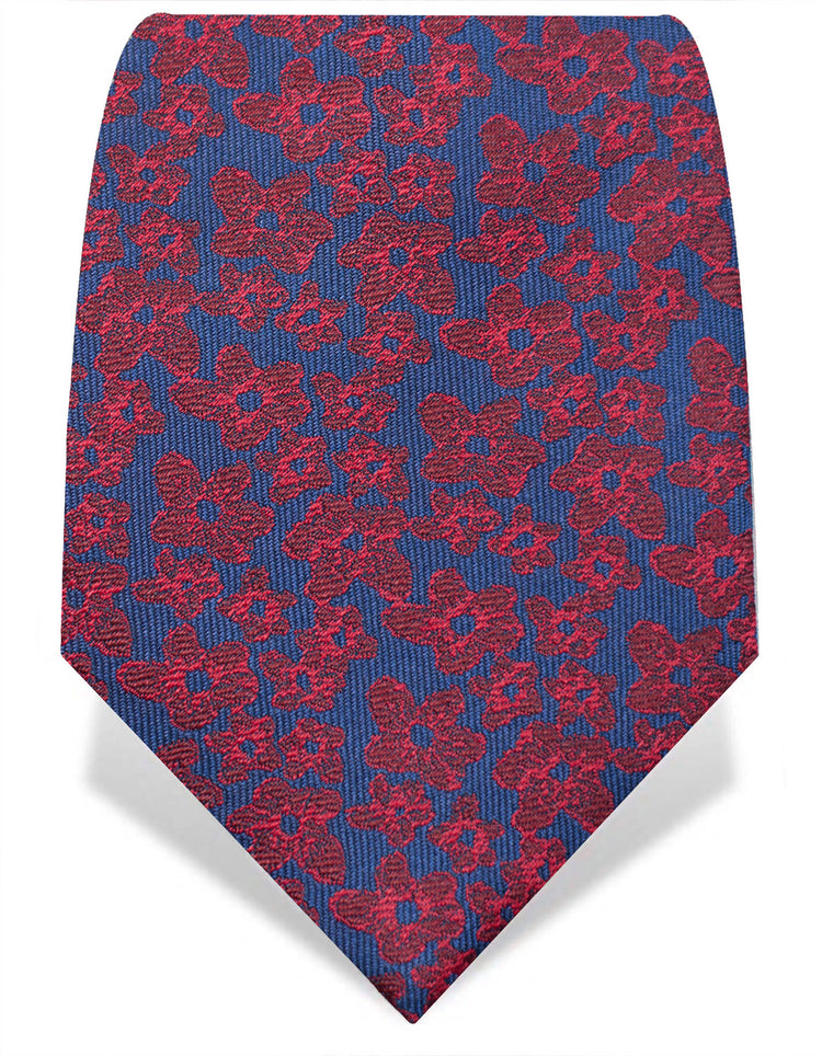 Little Flowers Burgundy & Navy Tie